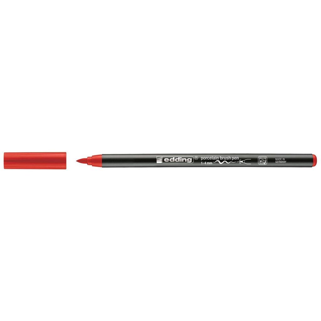 edding 4200 (Verkaufseinheit: 10) Porzellanpinselstift rot Zdjęcie produktu 