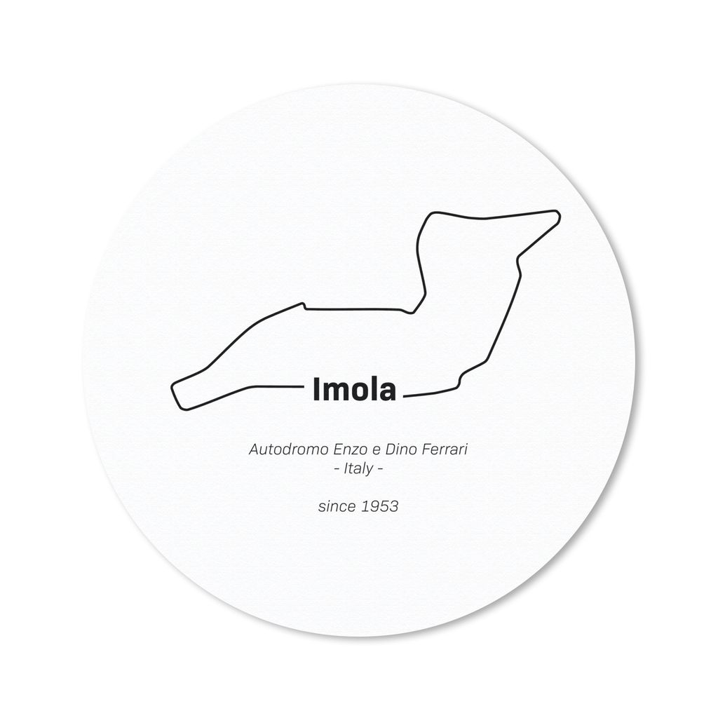 MuchoWow Mauspad Mousepad Imola - Formel 1 - Rennstrecke 20x20 cm - Mousepads - Maus Mat - Pad - Mausunterlage - Schreibtischmatte