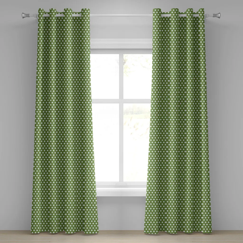Rideau occultant partiel vert olive 280 cm pour masquer les vis-à-vis