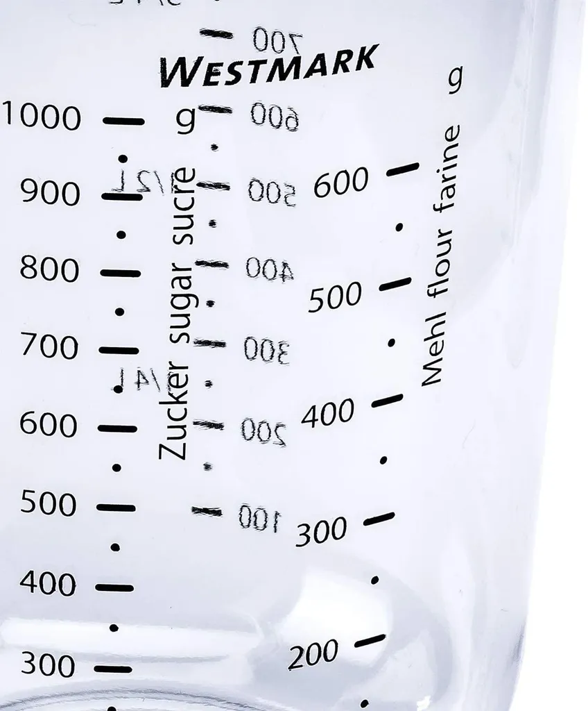 Pichet doseur transparent 1 litre Westmark - Graduation multi-mesures - 3