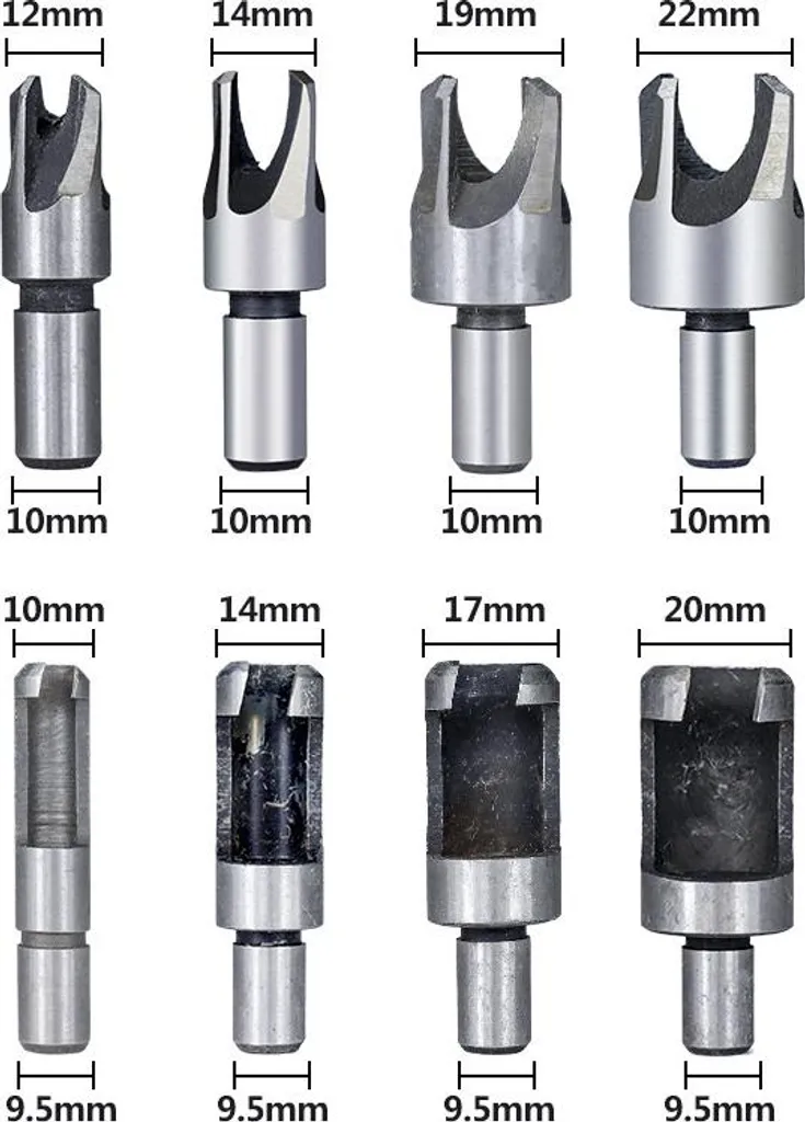 Coffret de 39 outils pour perçage et chanfreinage du bois et menuiserie DIY