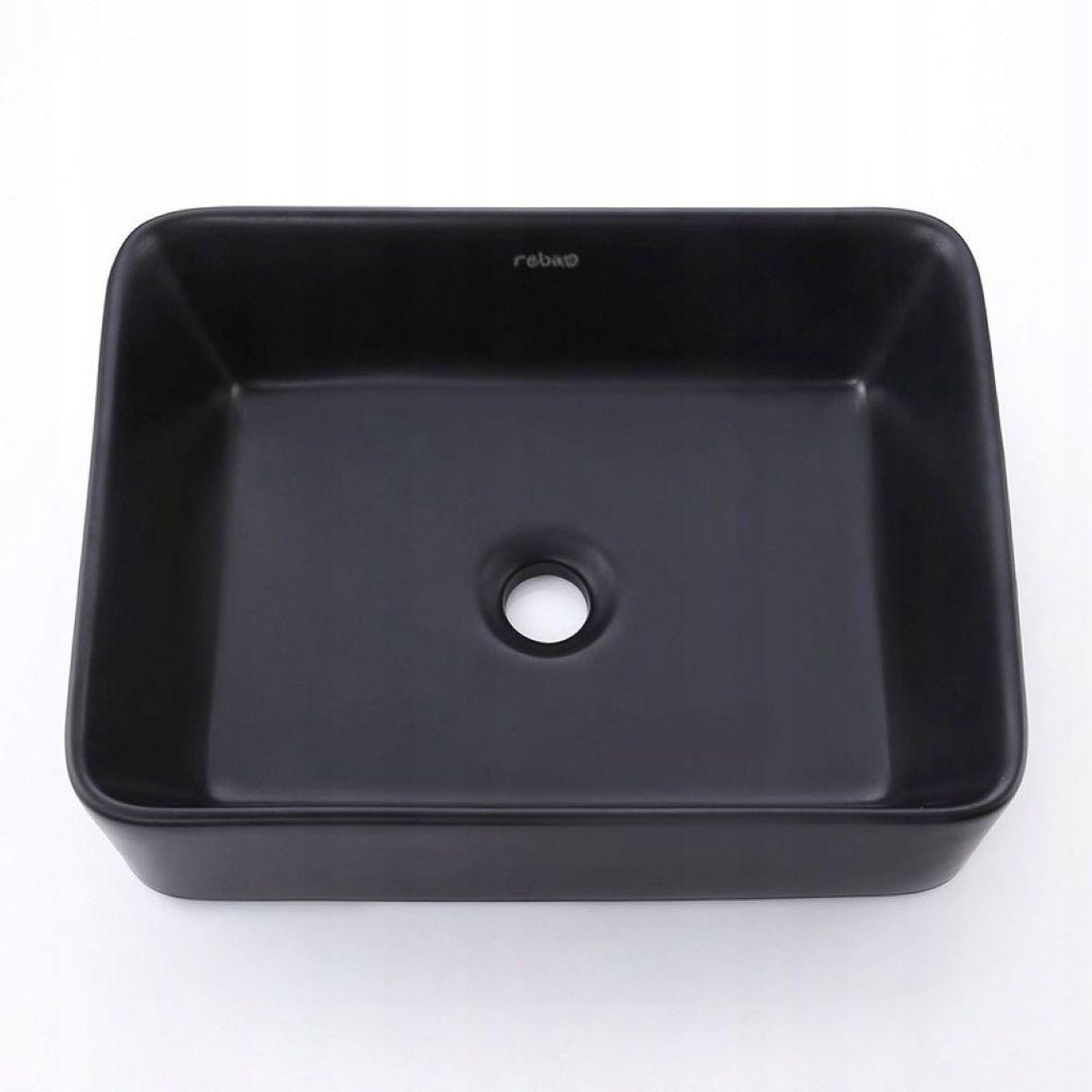 Schwarze Keramik-Waschschale (48 x 36 cm) – Produktbild 