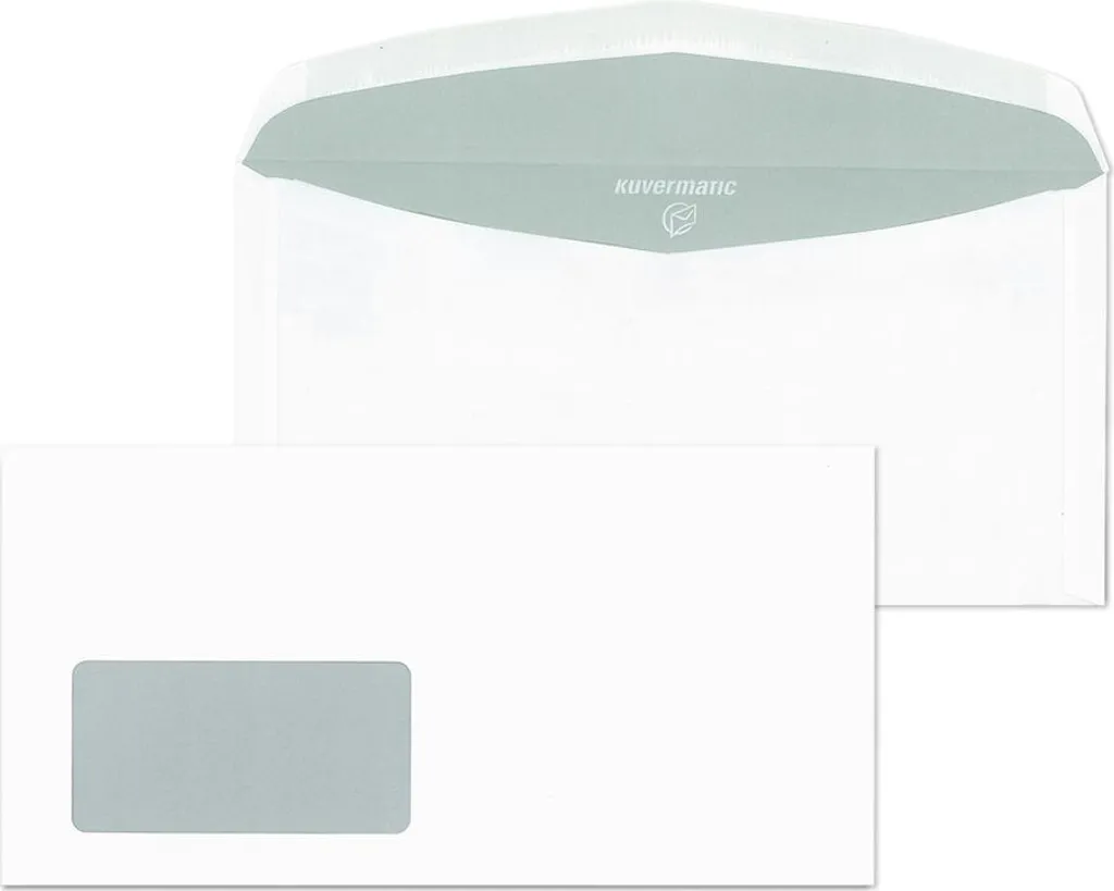 Lot de 1000 enveloppes blanches avec fenêtre pour courrier professionnel
