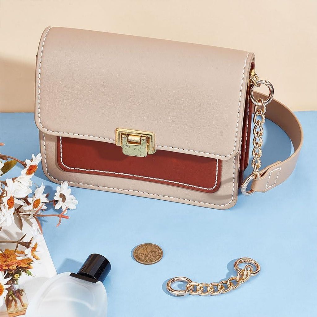 Tas Extender Kette - 2 Stück Goldene Handtaschenriemen Extender mit Legierungsschließen