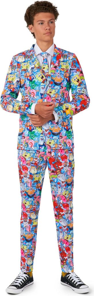 Teen SpongeBob Frenzy Anzug für Jugendliche Kindergröße: 134-140