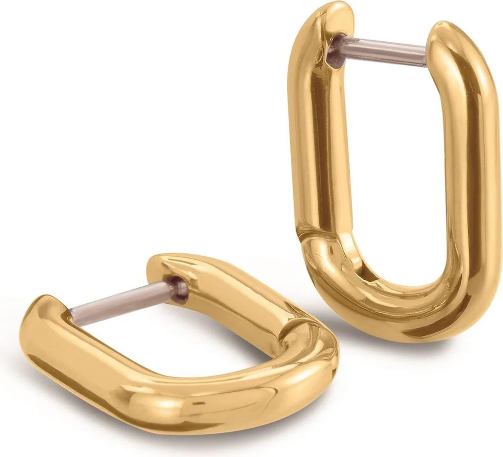 Boucles d'oreilles Boccia 05060-02 créoles en titane pur doré pour femme
