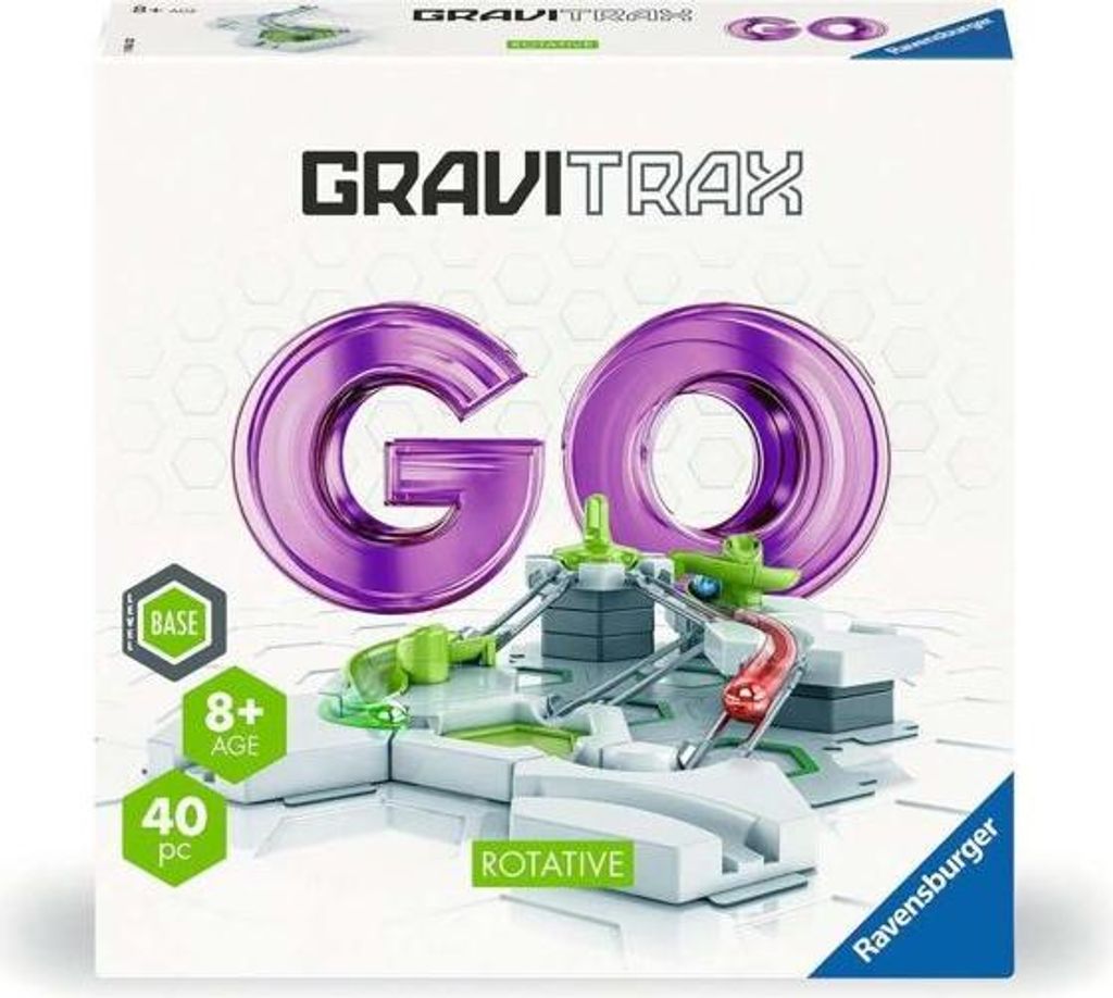 Ravensburger Gravitrax GO Rotative Bausatz, 40 Teile, Kugelbahn, STEM Spielzeug, Ab 8 Jahren