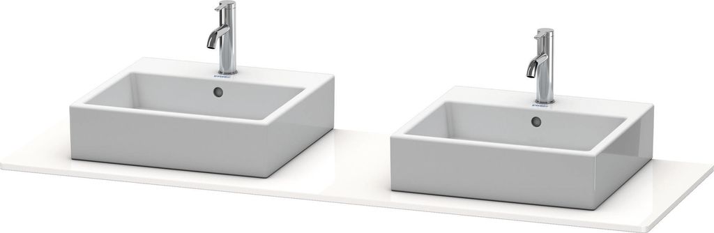 Duravit XSquare Konsole, 2 Ausschnitte, 1600x16x550mm, XS063HB3939