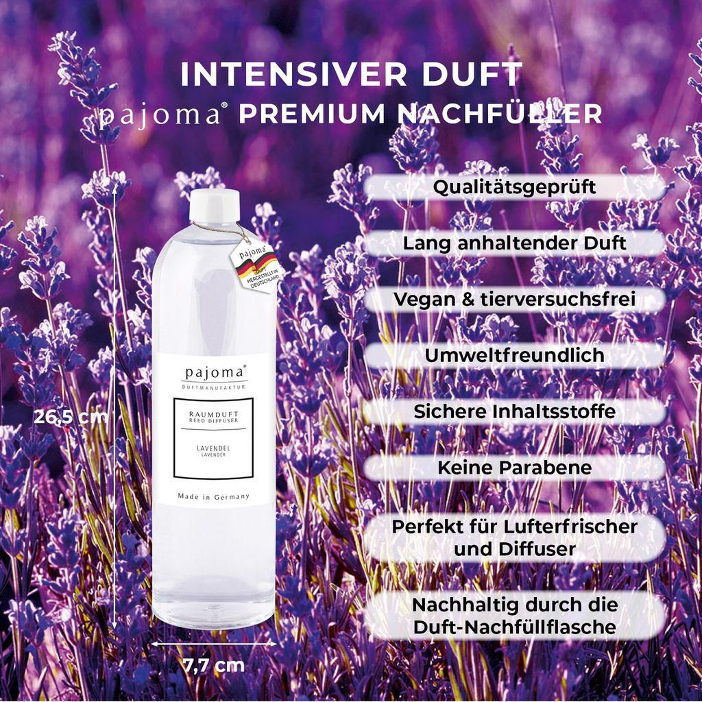 pajoma® Raumduft Nachfüllflasche 1000 ml, Lavendel