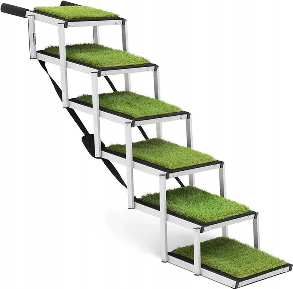 Escalier pliable pour chien 6 marches - Rampe voiture charge 68kg robuste