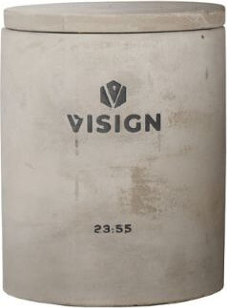 Visign Nature Duftkerze Beton – es ist fünf vor zwölf