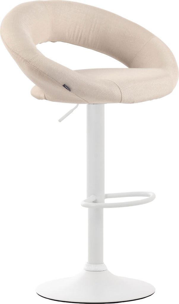 Barhocker HLO-CP286 Stoff weiß  creme Produktbild 
