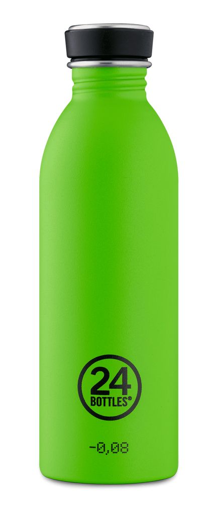 24Bottles Edelstahl Trinkflasche Lime 0,5 l, auslaufsicher, nicht-thermisch