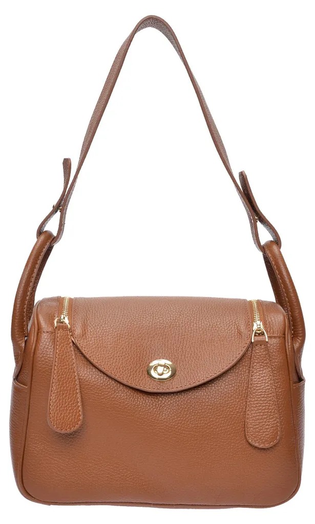 Sac à main Luisa Vannini SS26 LV 197 Cognac en cuir chic