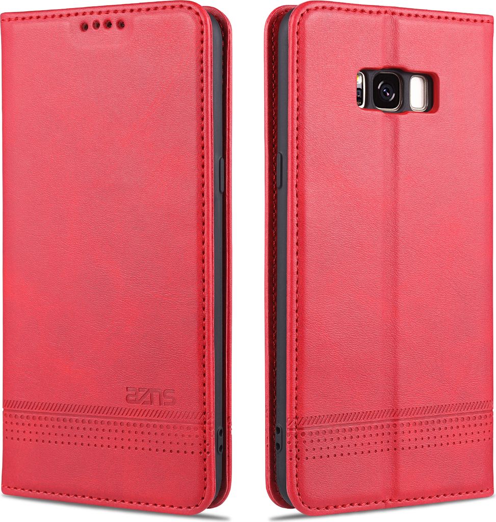 LaimTop LederHülle für Samsung S8 Plus, Klapphüllen Brieftasche Magnetverschluss Ständer Schutzhülle für Samsung Galaxy S8 Plus Rosa