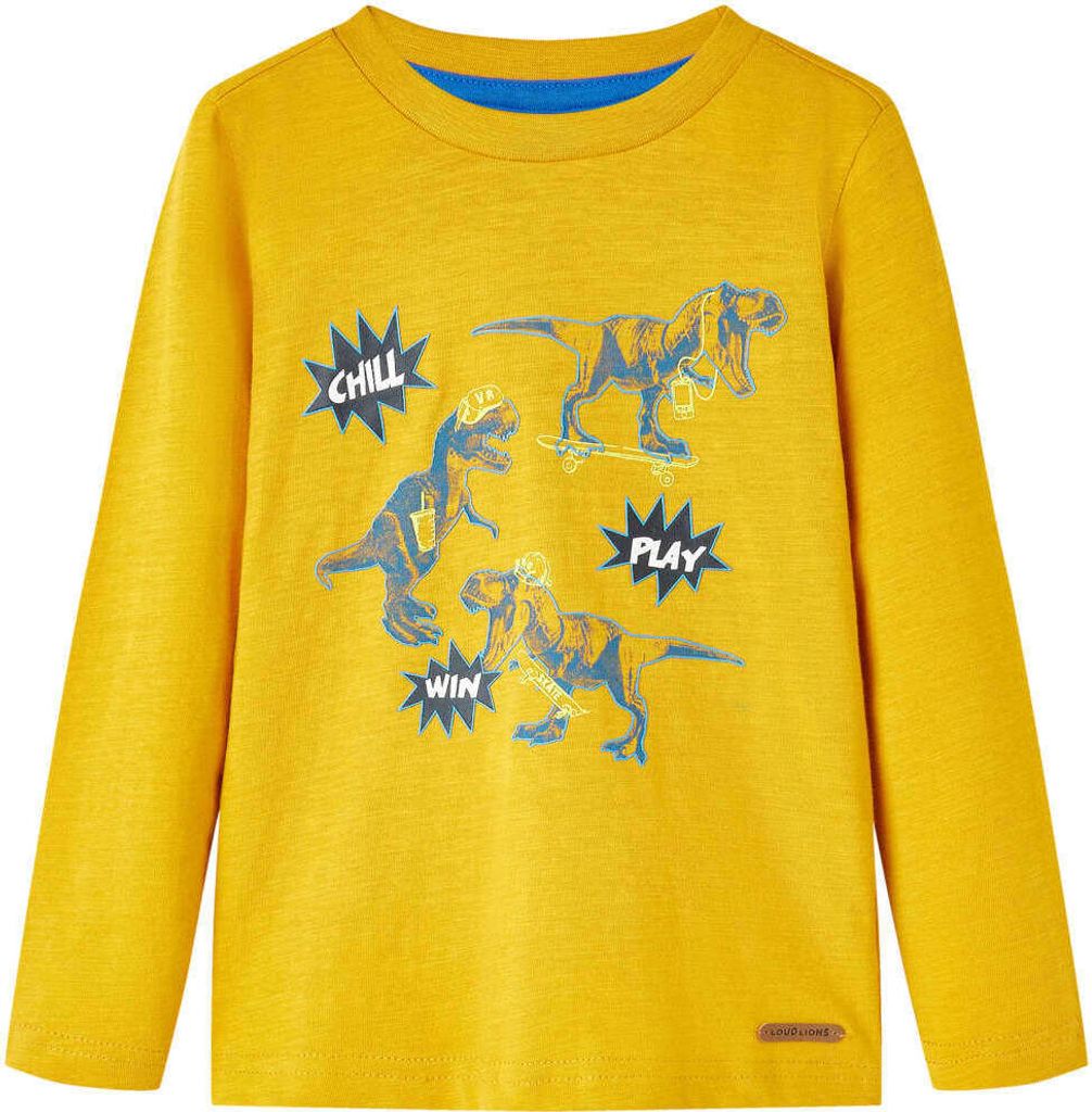 Kinder-Langarmshirt Ocker 128