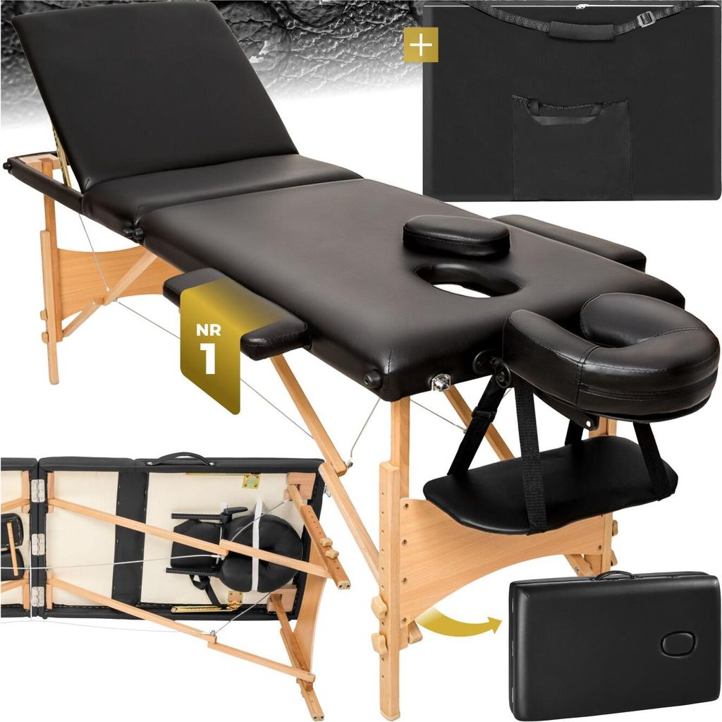 tectake® 3 Zonen Massageliege Daniel Breite 60 cm, Produktbild 