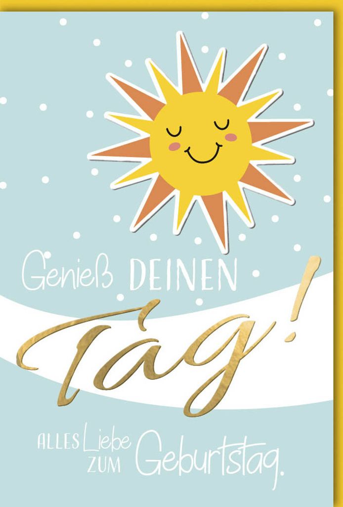 Geburtstag - Glückwunschkarte im Format 11,5 x 17 cm mit Umschlag - So