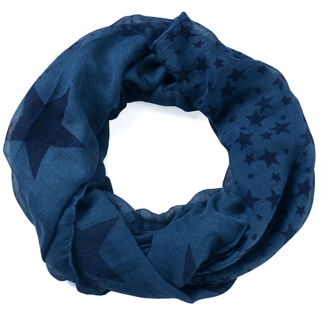 Stern Loop Schal Dunkelblau Produktbild 