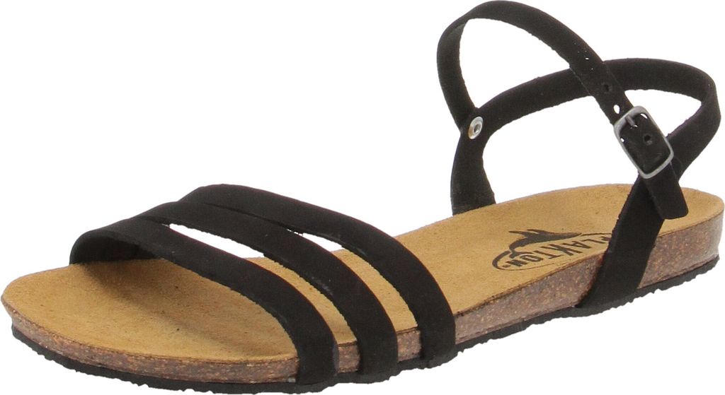 plakton 575080 Mam Alou Nobuck - Damen Schuhe Sandaletten - Negro, Größe:39 EU