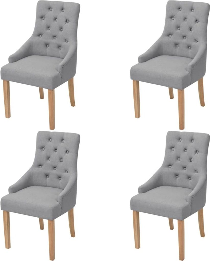 "2026 Promotion" Esszimmerstühle 4 Stk. - Hohe Qualität - Hellgrau Stoff - Esszimmerstühle CC2625