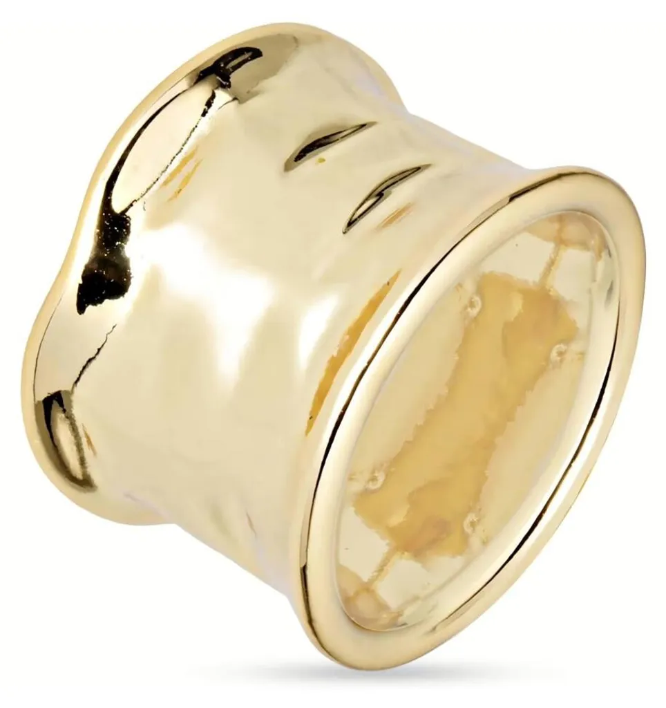 Bague fantaisie plaquée or de qualité supérieure en taille 58