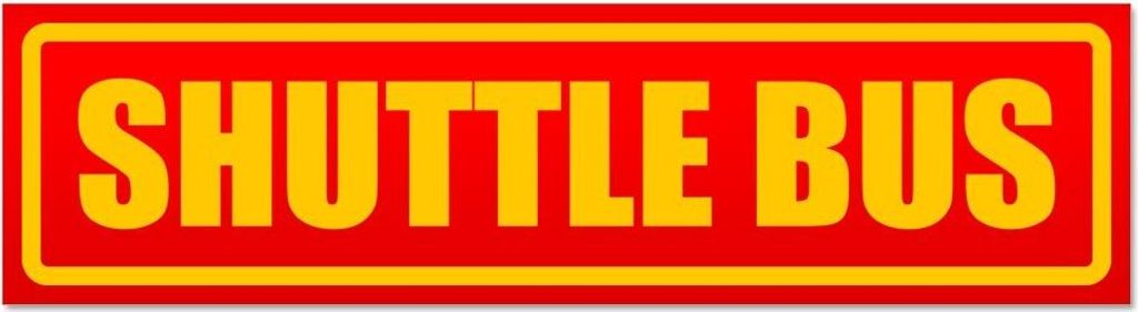 Kiwistar - Autoaufkleber - Rot - 20 x 5,3 cm - Shuttle Bus - Hinweis Aufkleber Sticker für Auto, Kfz, Fahrrad, PKW, LKW