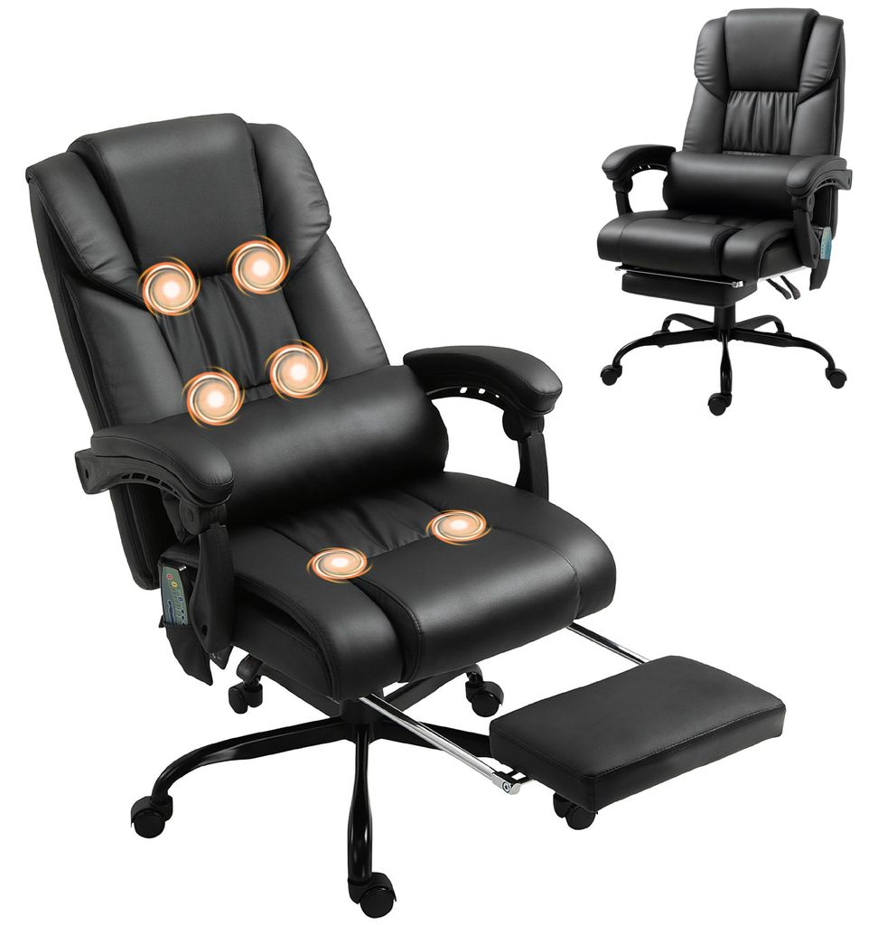 Vinsetto ergonomische bureaustoel met massagefunctie, Productafbeelding 