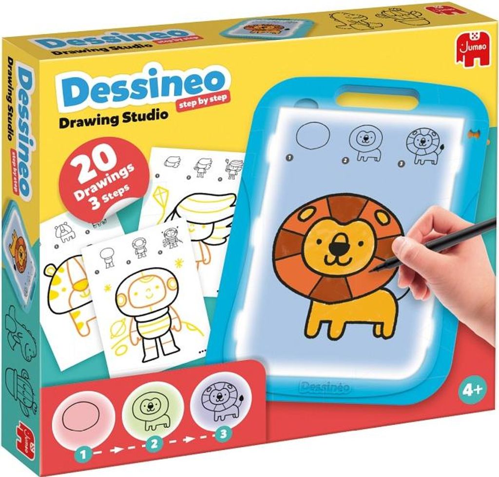 Jumbo Zeichenstudio Dessineo - kreatives Zeichenset für Kinder
