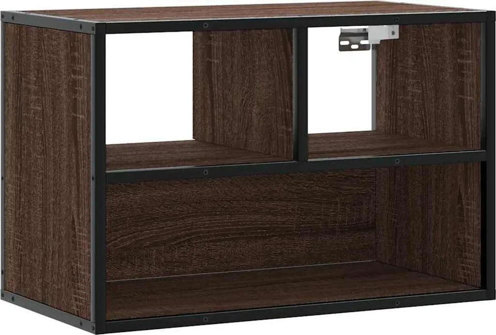 SYFAX™ Mobile TV Rovere Marrone 60x31x39,5cm in Truciolato e Metallo