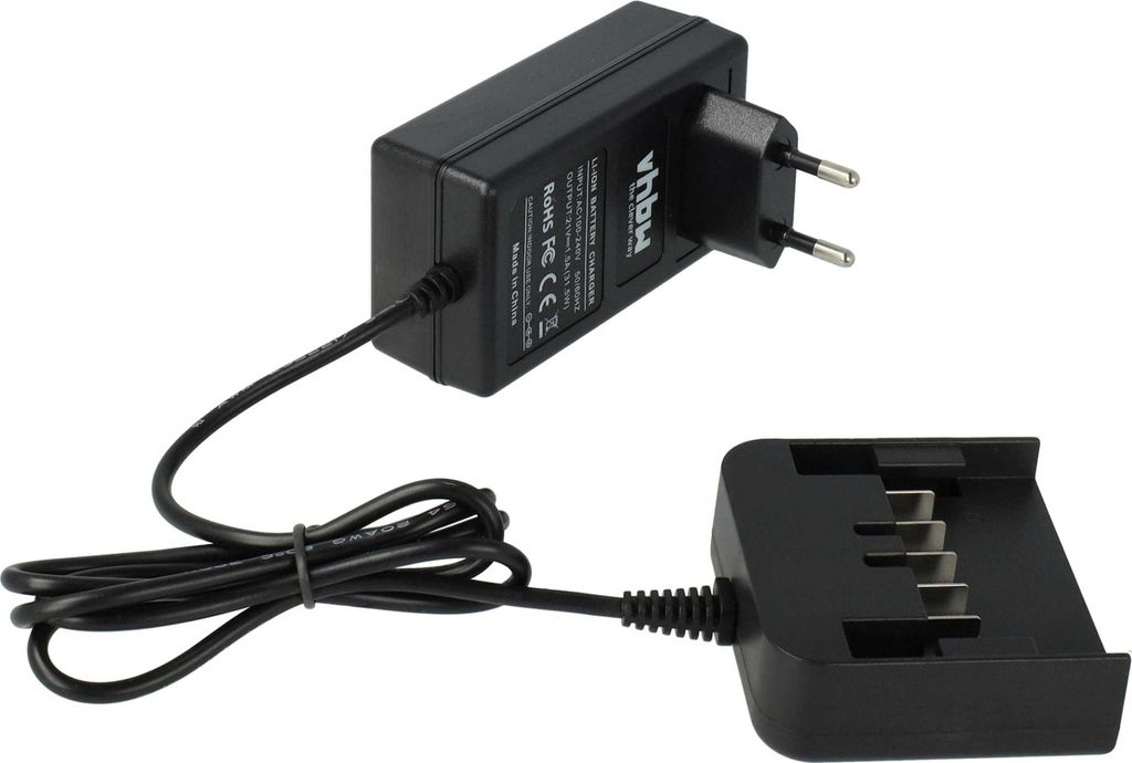 vhbw Ladegerät kompatibel mit Metabo BS 18 LTX Impuls, KSA 18 LTX, BS 18 LTX-X3 Quick, KNS 18 LTX 150, BS 18 LTX Quick Werkzeug Li-Ion-Akkus, 21 V