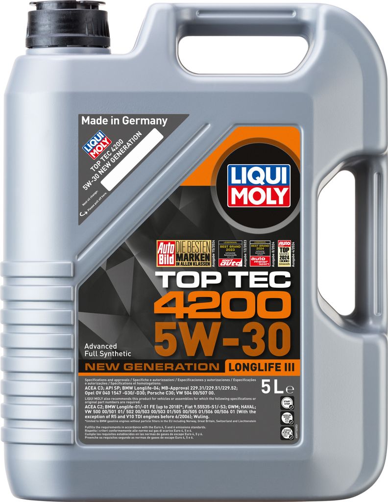 Liqui Moly Top Tec 4200 5W-30 Nuova Generazione 5 l Immagine del prodotto 