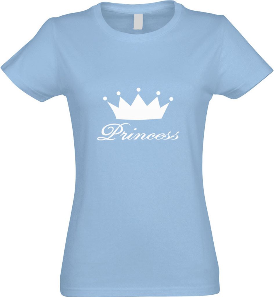 Kiwistar - T-Shirt tailliert - Damen - himmelblau - Princess - mit Motiv Bedruckt - Funshirt Design - Sport - Freizeit - Damen - S