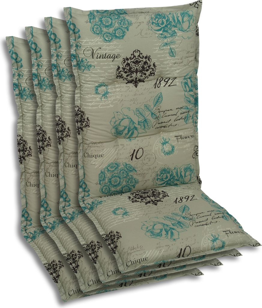 GO-DE Textil, Sesselauflage Mittellehner, 4er Set, Farbe: Produktbild 