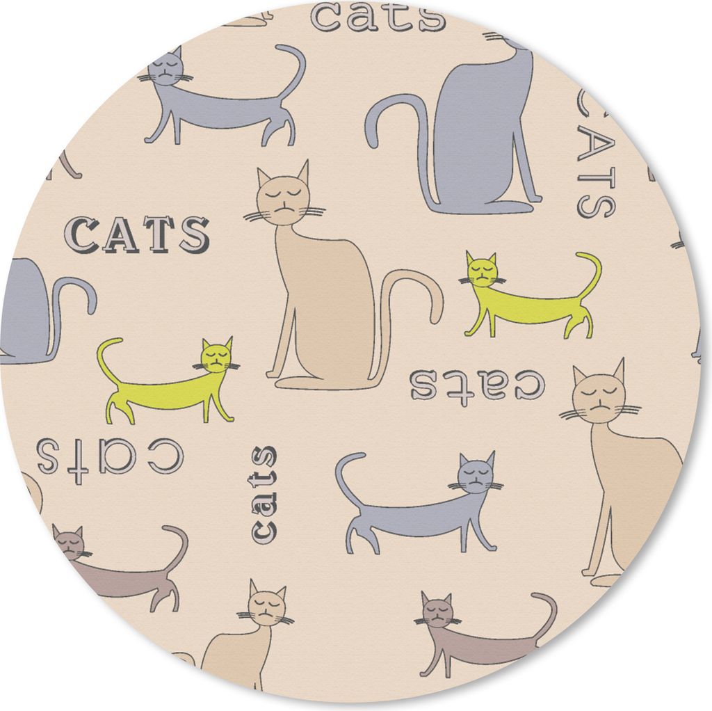 MuchoWow Mauspad Mousepad Muster - Katze - Zitat - Jungen - Mädchen - Kinder - Kind 40x40 cm - Mousepads - Maus Mat - Pad - Mausunterlage - Schr...