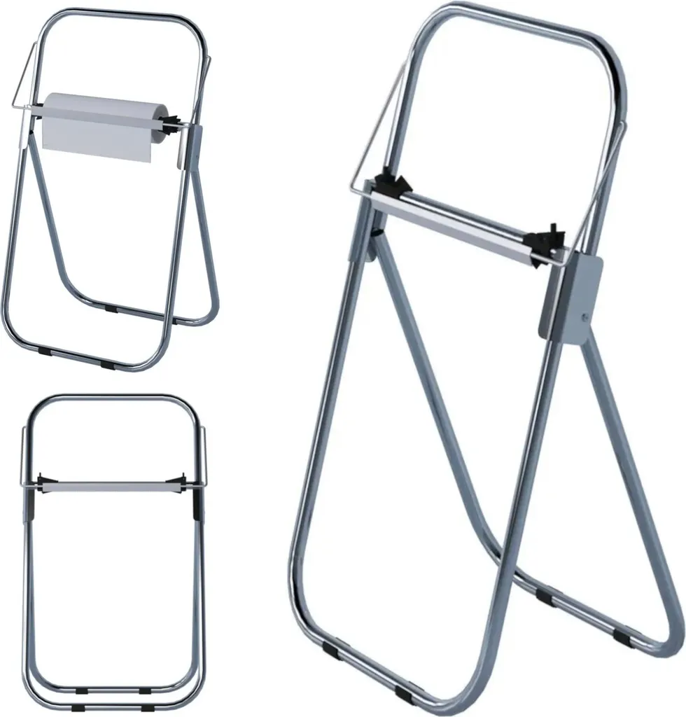 Support essuie-mains industriel sur pied HENDI pour rouleaux de papier