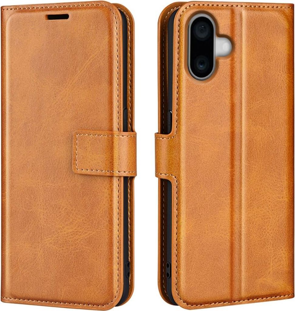 iPhone 16 Hülle - Coverup Deluxe Klapphülle - Braun