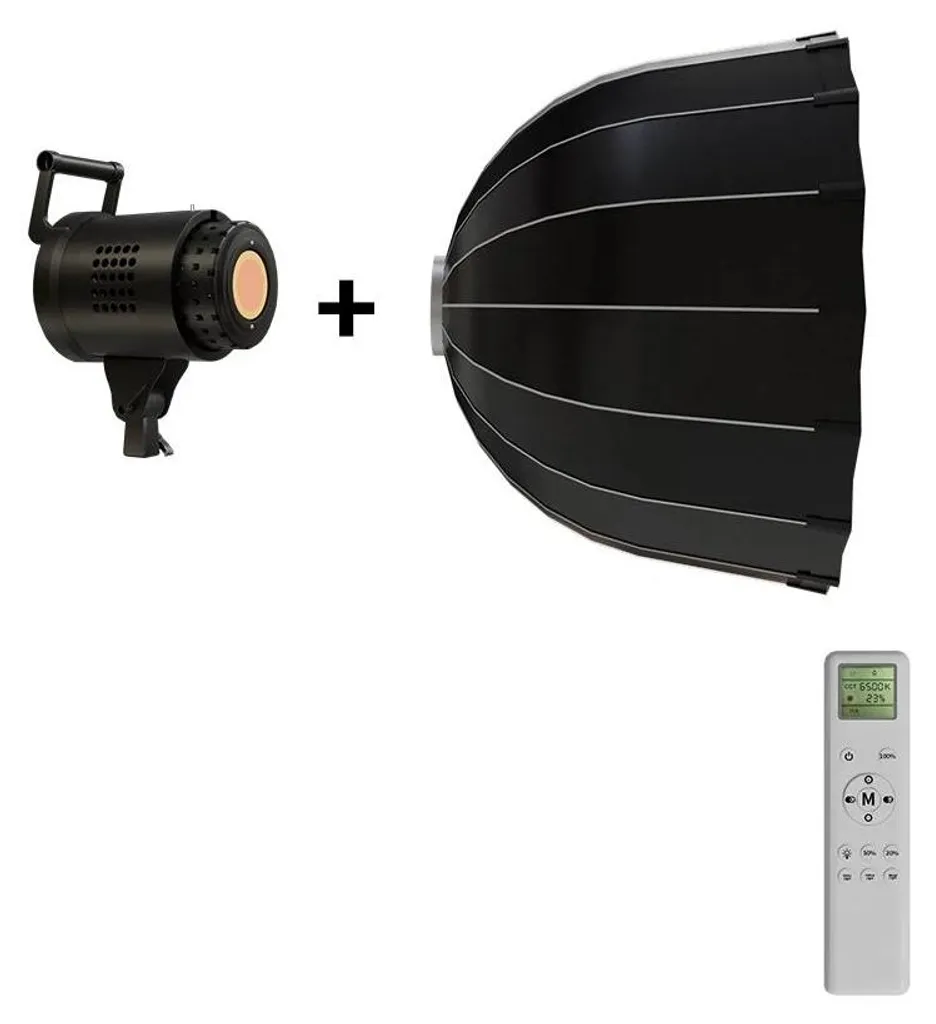 Projecteur LED de photographie COB haute luminosité et Softbox 90 cm