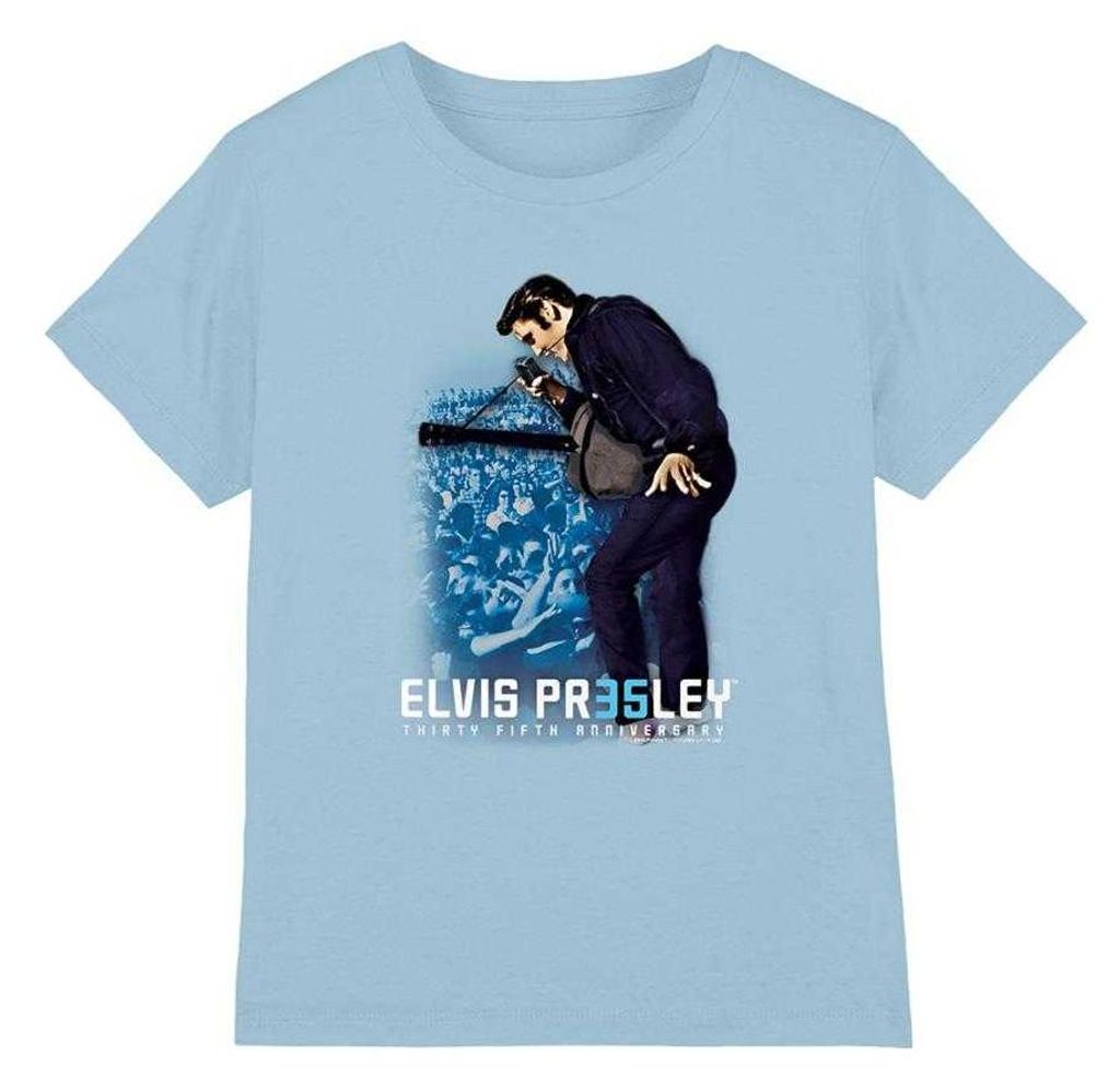 Elvis Presley - T-Shirt für Kinder, 35er Jahrestag TV33626 (116) (Hellblau)