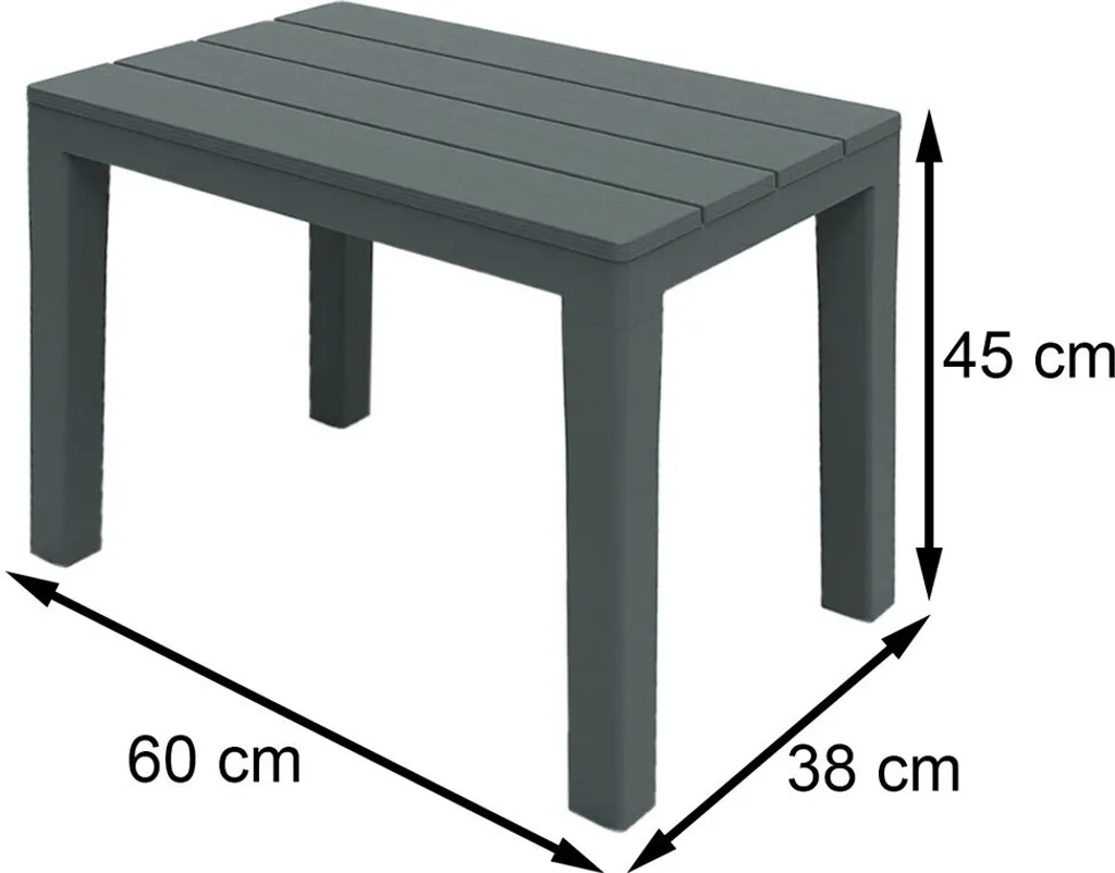 Tabouret de balcon anthracite 45x60 cm - Solution petit espace - 4