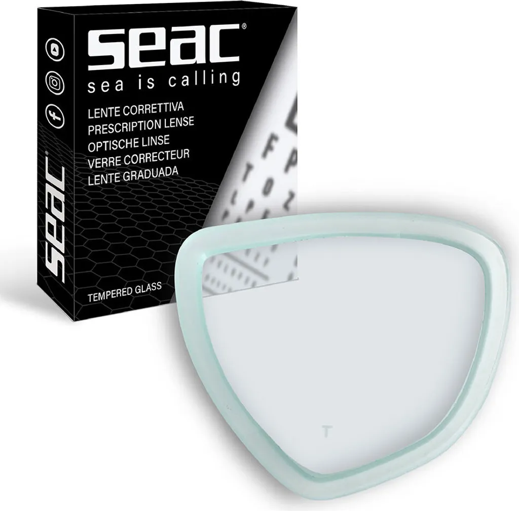 Seacsub One Masque de Plongée avec Verre Correcteur -6,00 Œil Gauche