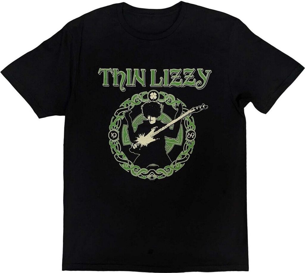 Thin Lizzy - T-Shirt für Herren/Damen Uni RO9404 (XXL) (Schwarz)