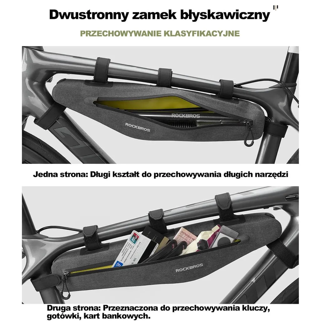 Sacoche de Cadre de Vélo Imperméable Triangle pour Rangement Cyclisme - 9