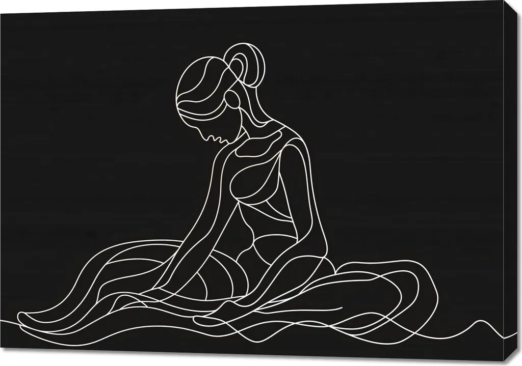 Offerta Quadro 100x70 Posizione Seduta - Stampa Tela Arredo Salone