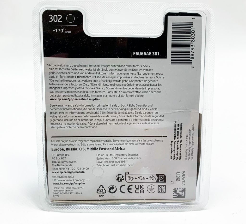 Oryginalny tusz hp 302 (F6U66AE) do hp czarny Zdjęcie produktu 44