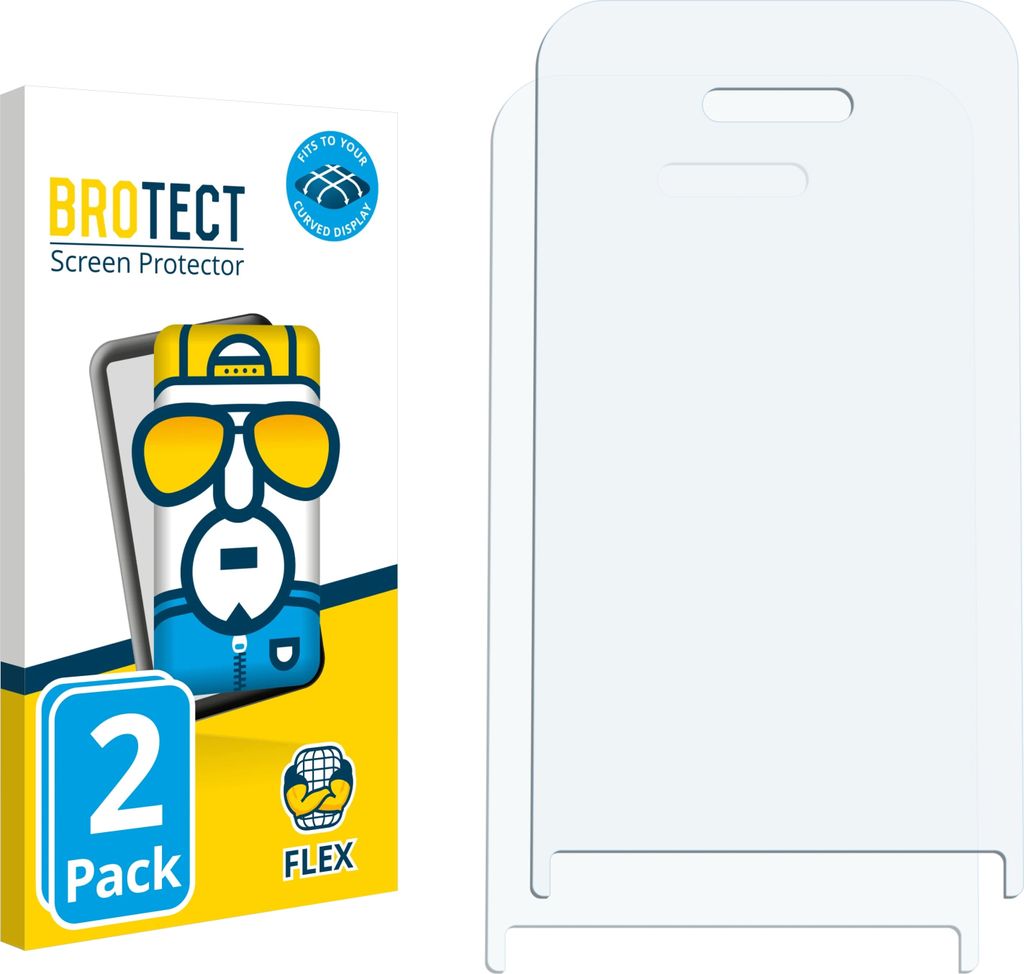 2x BROTECT Fullscreen Schutzfolie für Gigaset COMFORT 500HX Displayschutz Folie Fullcover Klar Transparent