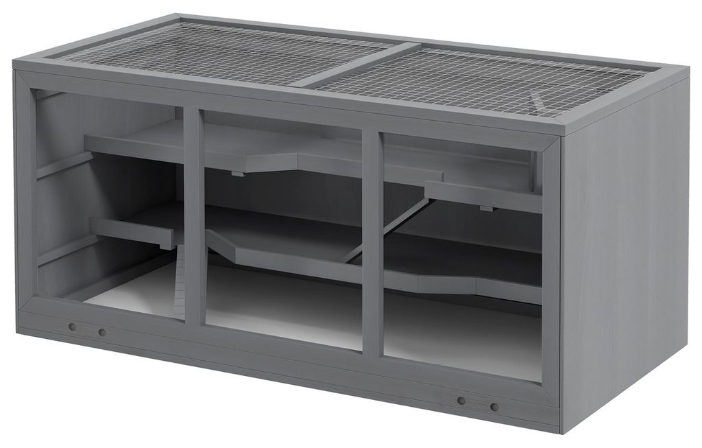 PawHut Hamsterkäfig Nagerkäfig Kleintierstall aus Holz Produktbild 