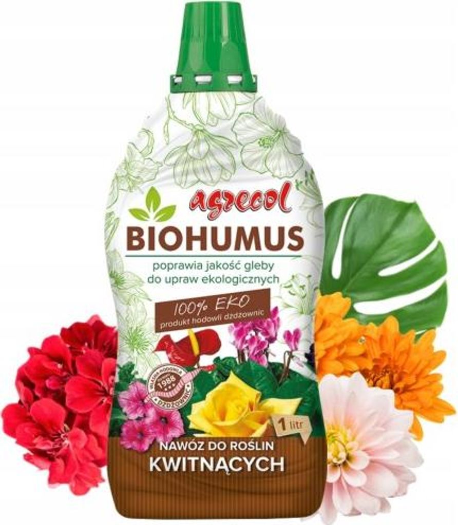 Tekutý hnojivo Biohumus pro kvetoucí rostliny 1 litr Obrázek produktu 