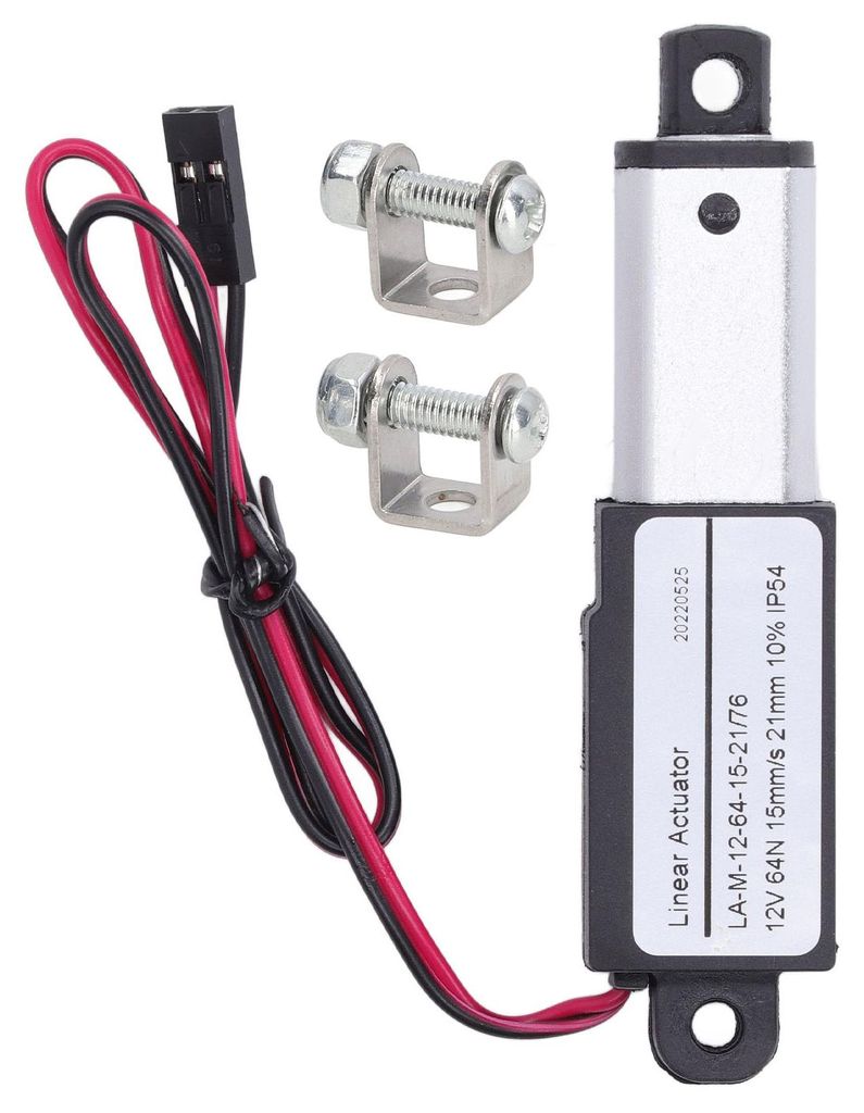 Elektrischer Mikro-Linearantrieb, Aluminium-ABS, Gleichstromversorgung, Mini-Bewegung für landwirtschaftliche Maschinen, 12 V, 21 mm, 0,8 Zoll