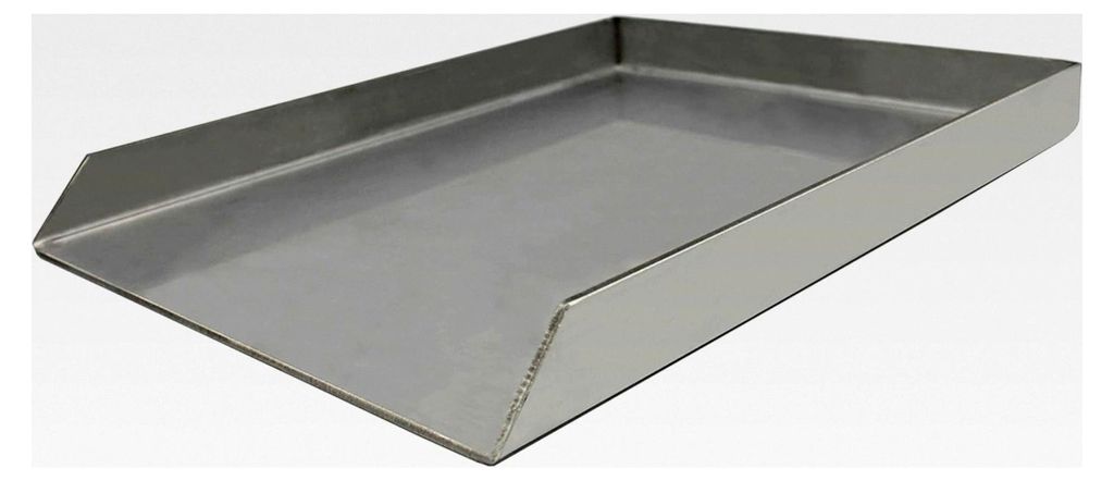 Edelstahl Grillplatte Plancha 33,5 cm x 48 cm, 4 mm stark, verschweißt, passend für Weber Genesis 2 II Serie ab 2017